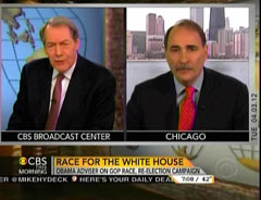 Charlie Rose, CBS News Anchor; & David Axelrod, Obama Campaign Senior Adviser | MRC.org